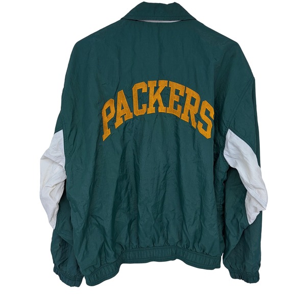 STARTER Other - Vintage Starter Green Bay Packers Windbreaker Jacket Medium Green Stitched Nylon